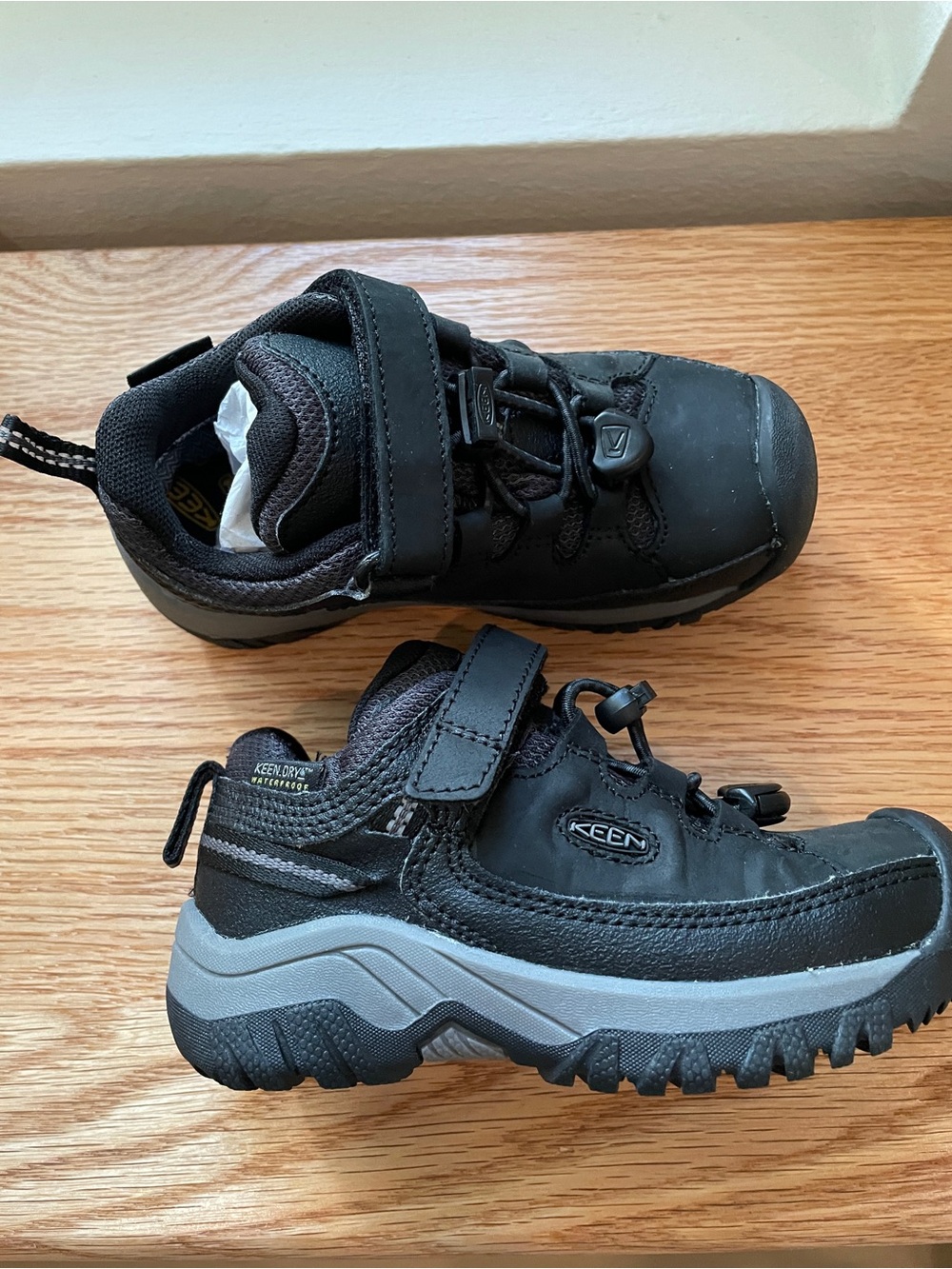 Keen Kids Black and Gray Trail Sneaker with Hook-and-Loop Strap
